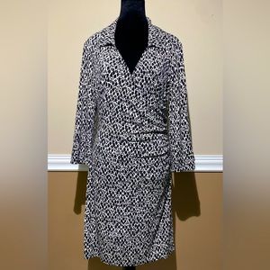 Laundry black and white print dress.